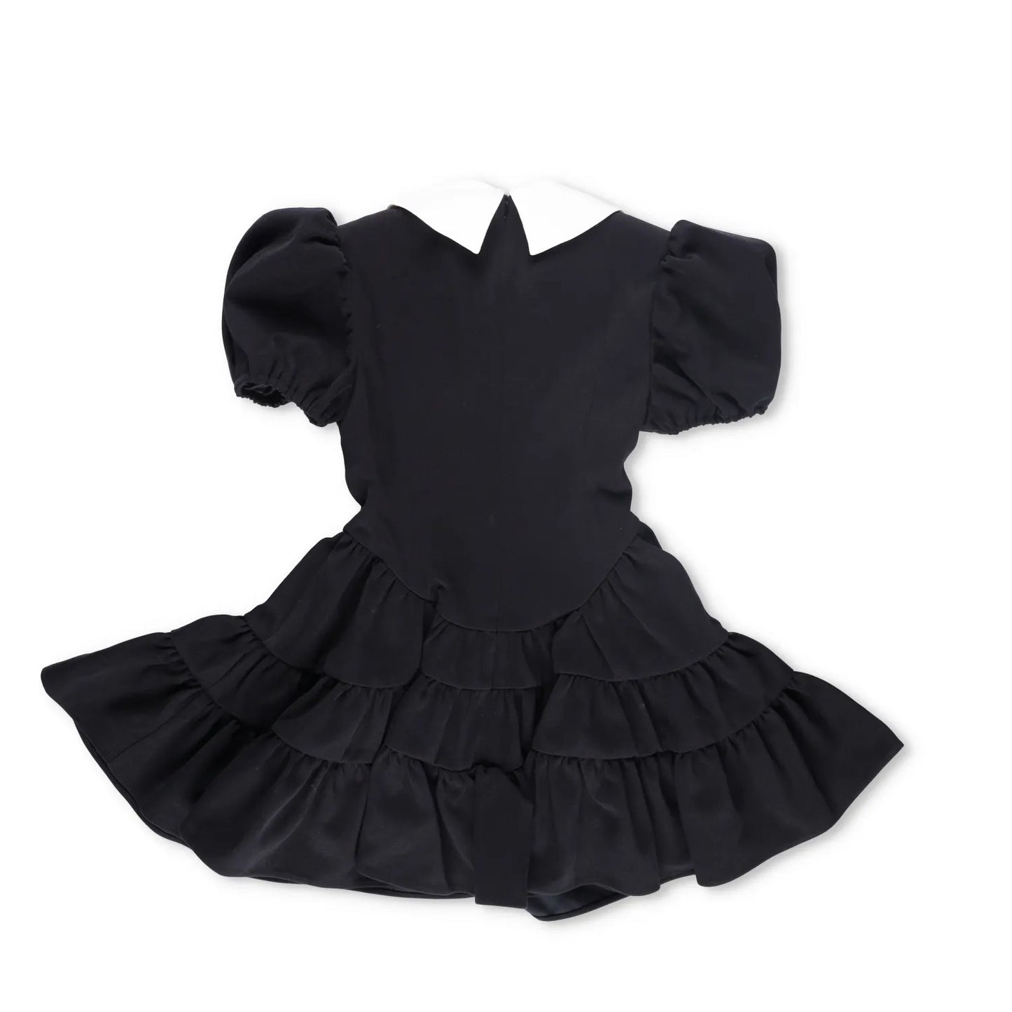 SHUSHU TONG Womens Fit & Flare Dress Black Puff Sleeve Ruffle Collared 8 RRP 650 — View 6