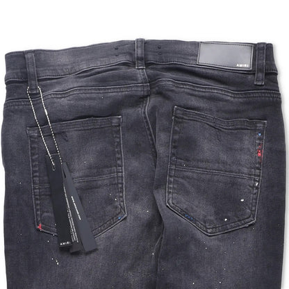 AMIRI Mens Skinny Jeans Cotton Blend Paint Splatter Distressed Black 31 RRP 745 — View 5