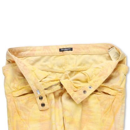 BALMAIN Womens Skinny Jeans Cotton Blend Yellow Back To Front Size 38 RRP 650 — View 6