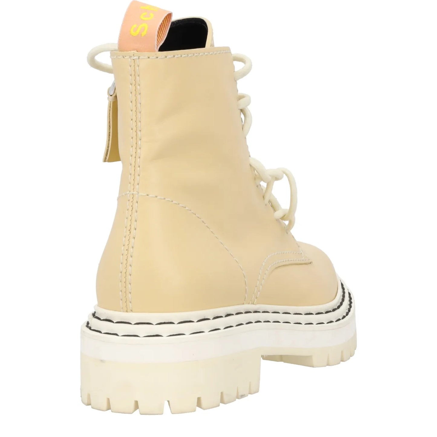PROENZA SCHOULER Womens Beige Leather Flat Heel Ankle Combat Boots UK 3 RRP 795 — View 6