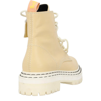 PROENZA SCHOULER Womens Beige Leather Flat Heel Ankle Combat Boots UK 3 RRP 795 — View 6