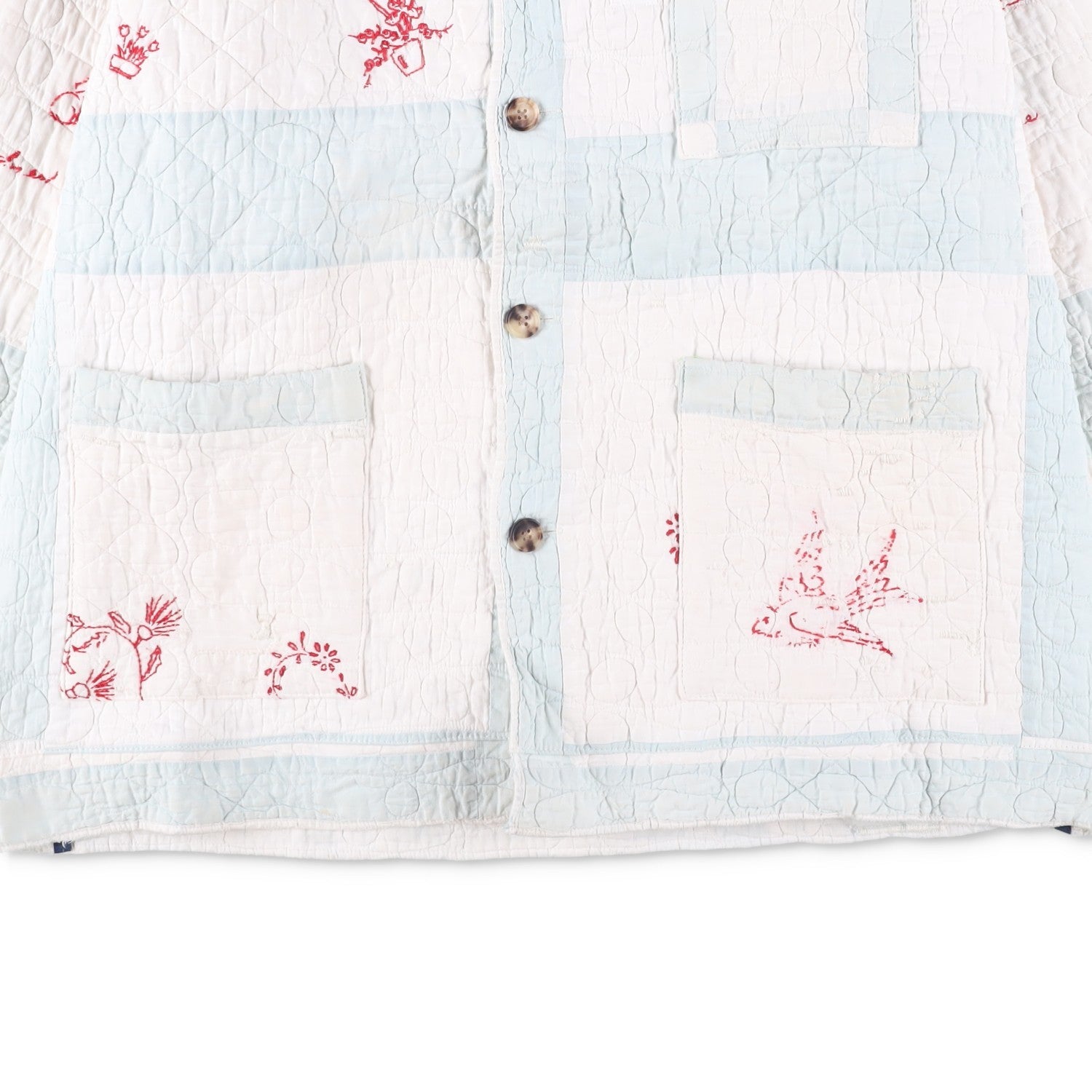BODE 2019 Rare Patchwork Upcycled Quilt Workwear Jacket Blue Size M-L RRP1700 — View 6