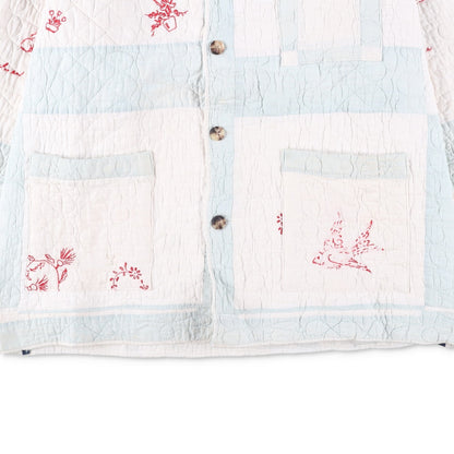 BODE 2019 Rare Patchwork Upcycled Quilt Workwear Jacket Blue Size M-L RRP1700 — View 6