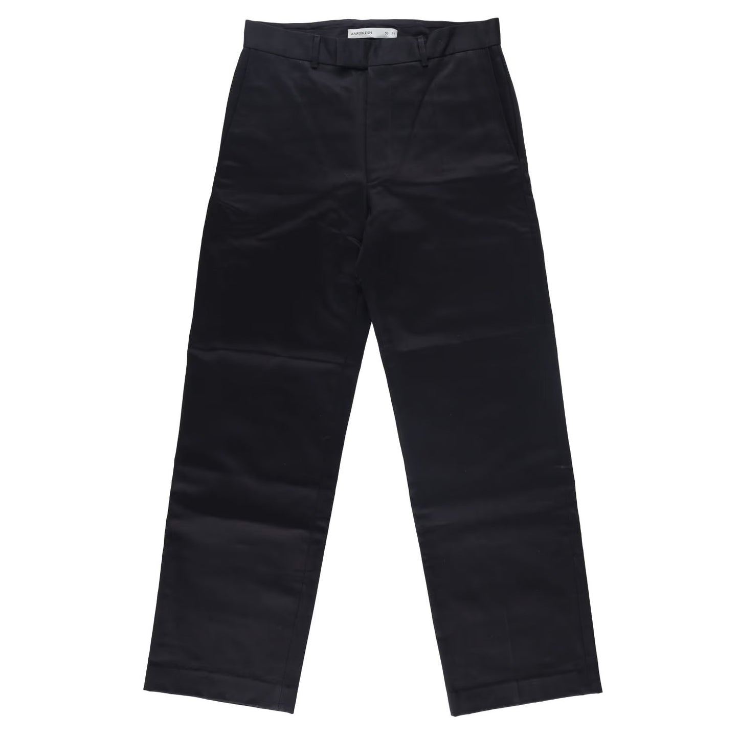 AARON ESH Mens Perfect Trouser Slash Pockets Flat Front Black 32 RRP 1131.2