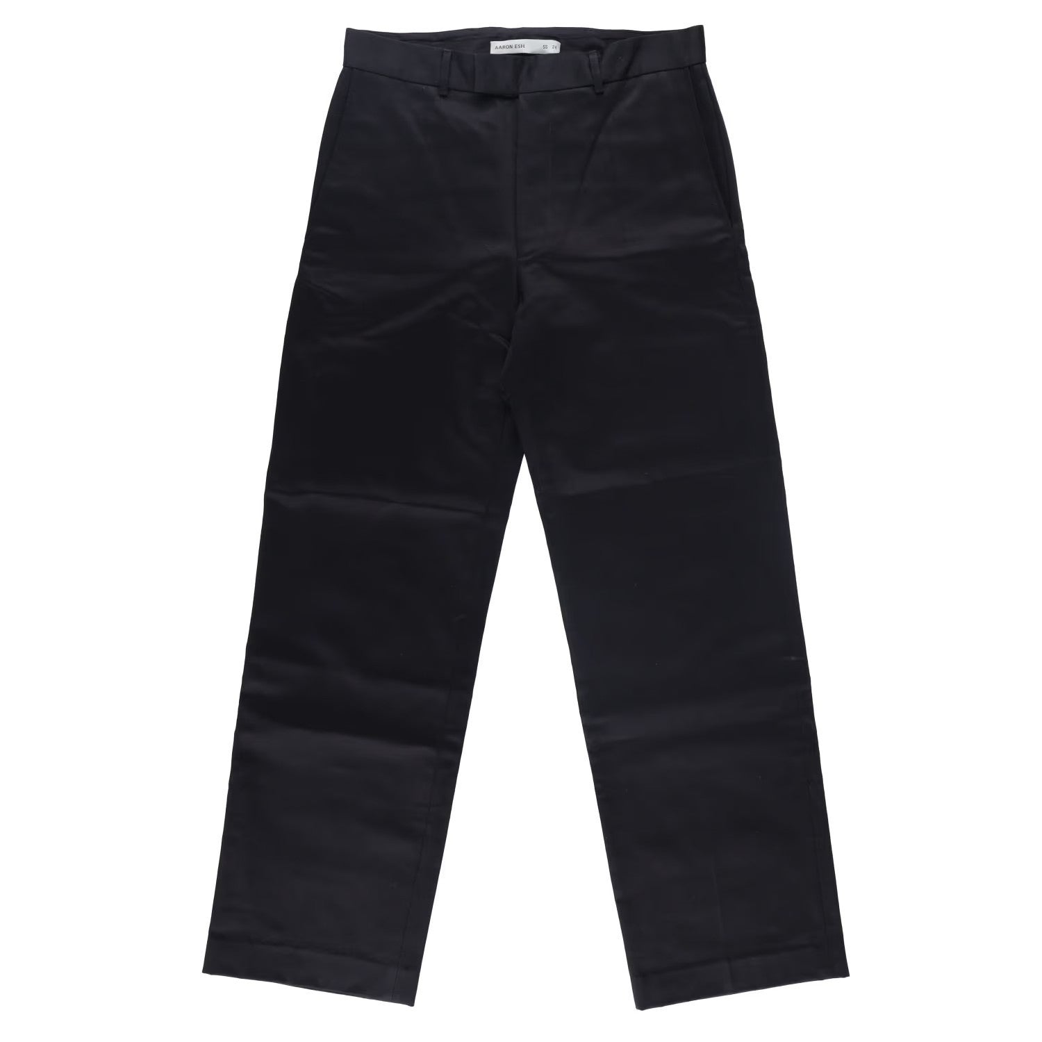 AARON ESH Mens Perfect Trouser Slash Pockets Flat Front Black 32 RRP 1131.2