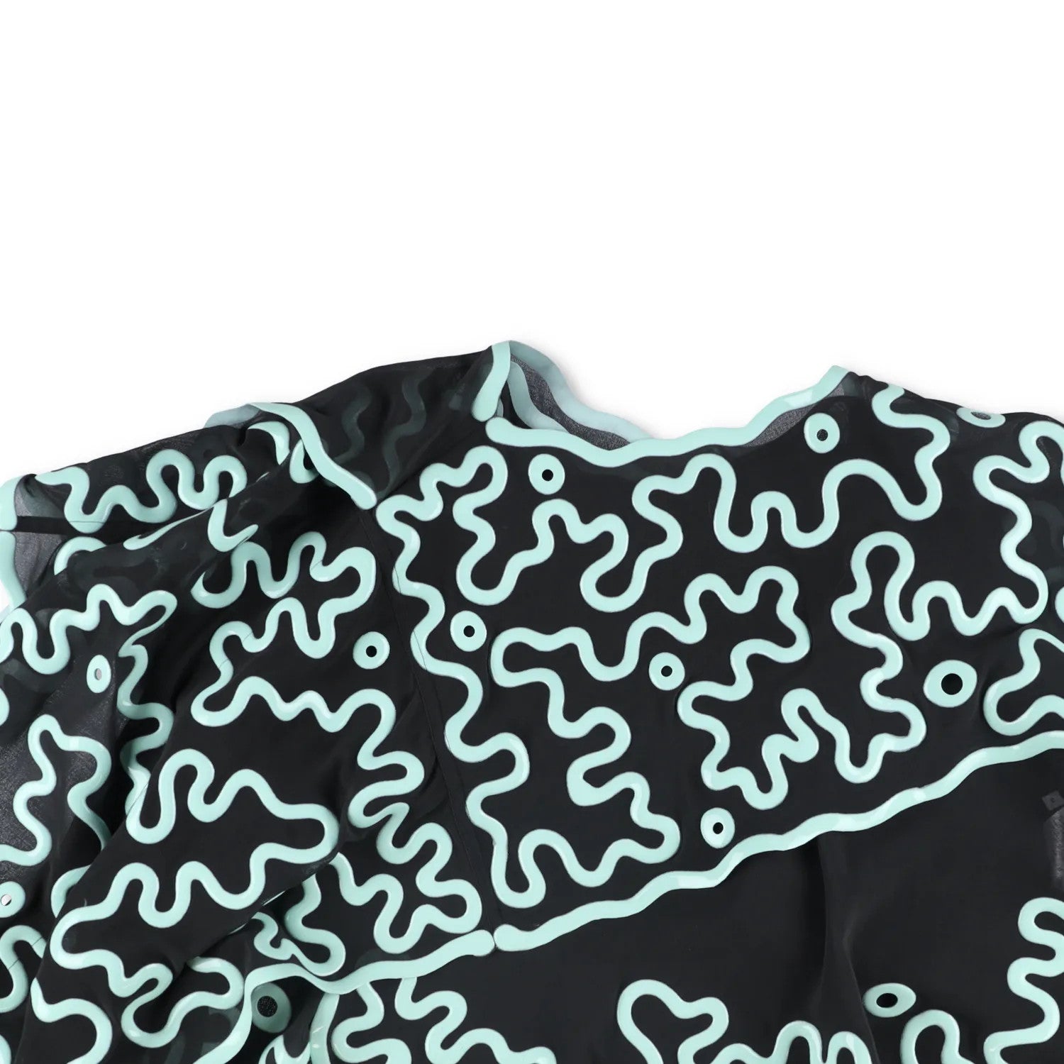 BOTTEGA VENETA Women Vic Top Blouse Layered Embroider Black Geometric M RRP4905 — View 3