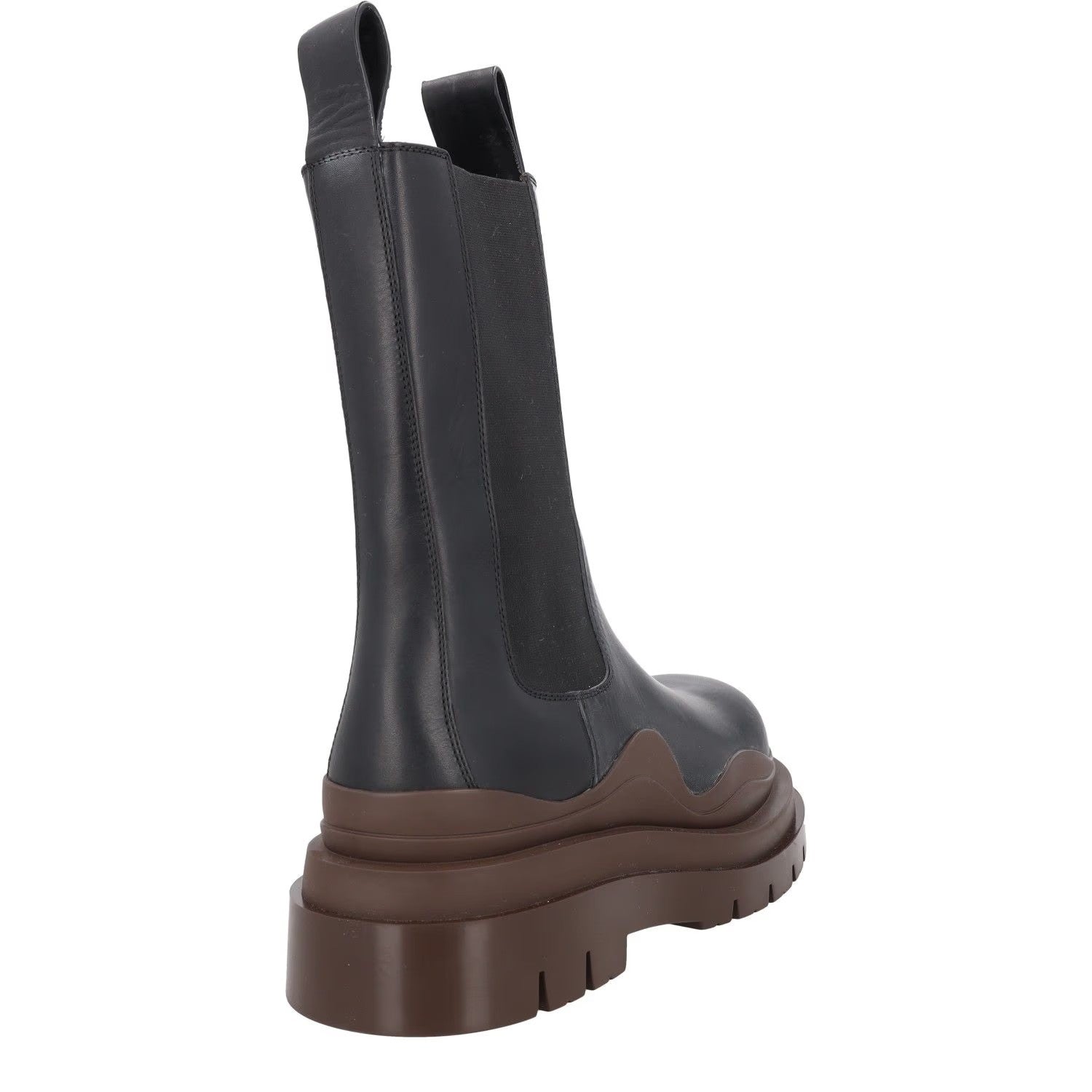 BOTTEGA VENETA Mens Chelsea Boots High Black Brown Leather UK 10 RRP 1080 — View 6