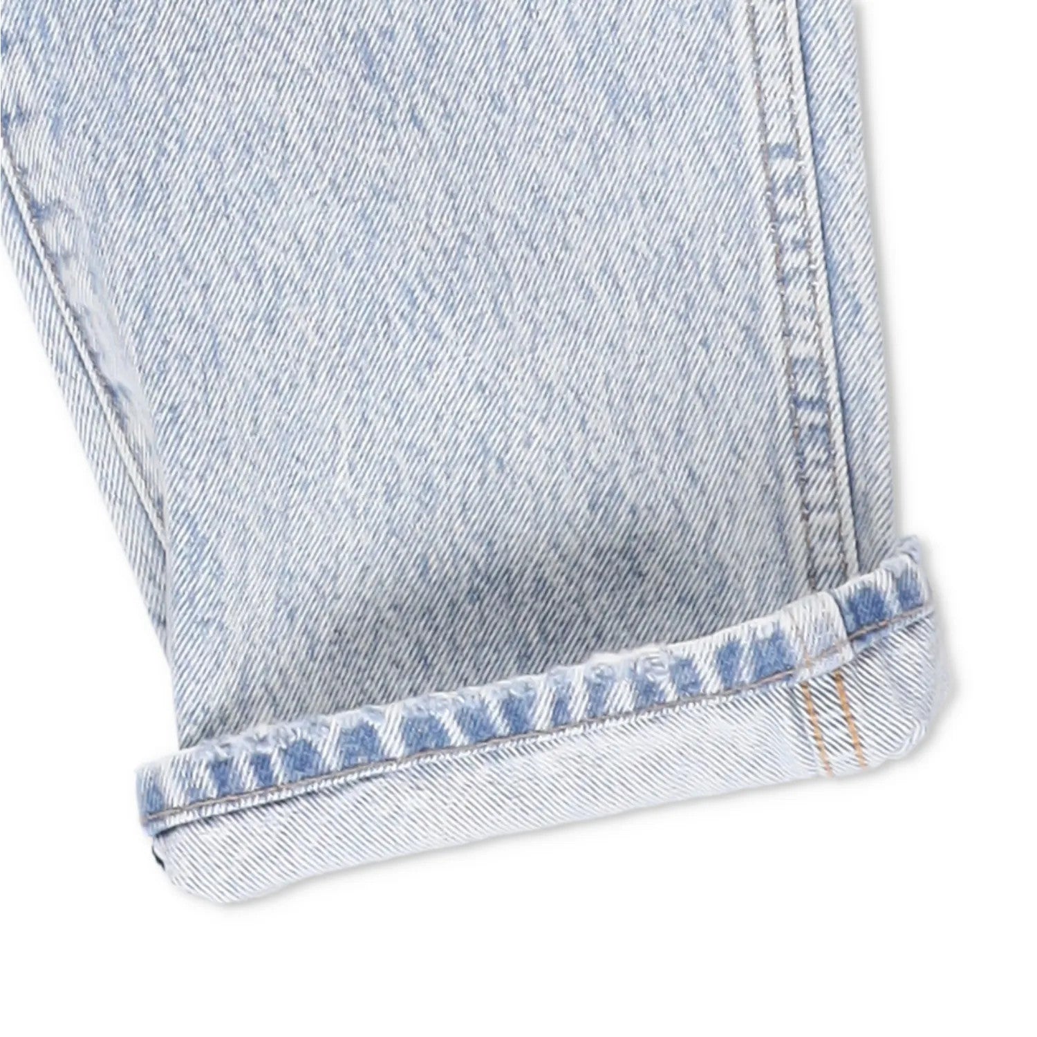 KHAITE Womens Straight Denim Jeans Light Wash Blue Button Comfort Size 28 RRP450 — View 8