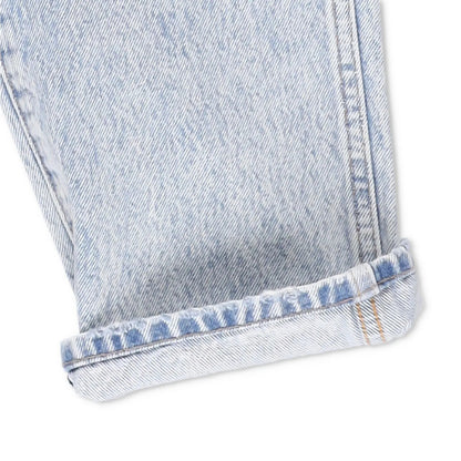 KHAITE Womens Straight Denim Jeans Light Wash Blue Button Comfort Size 28 RRP450 — View 8