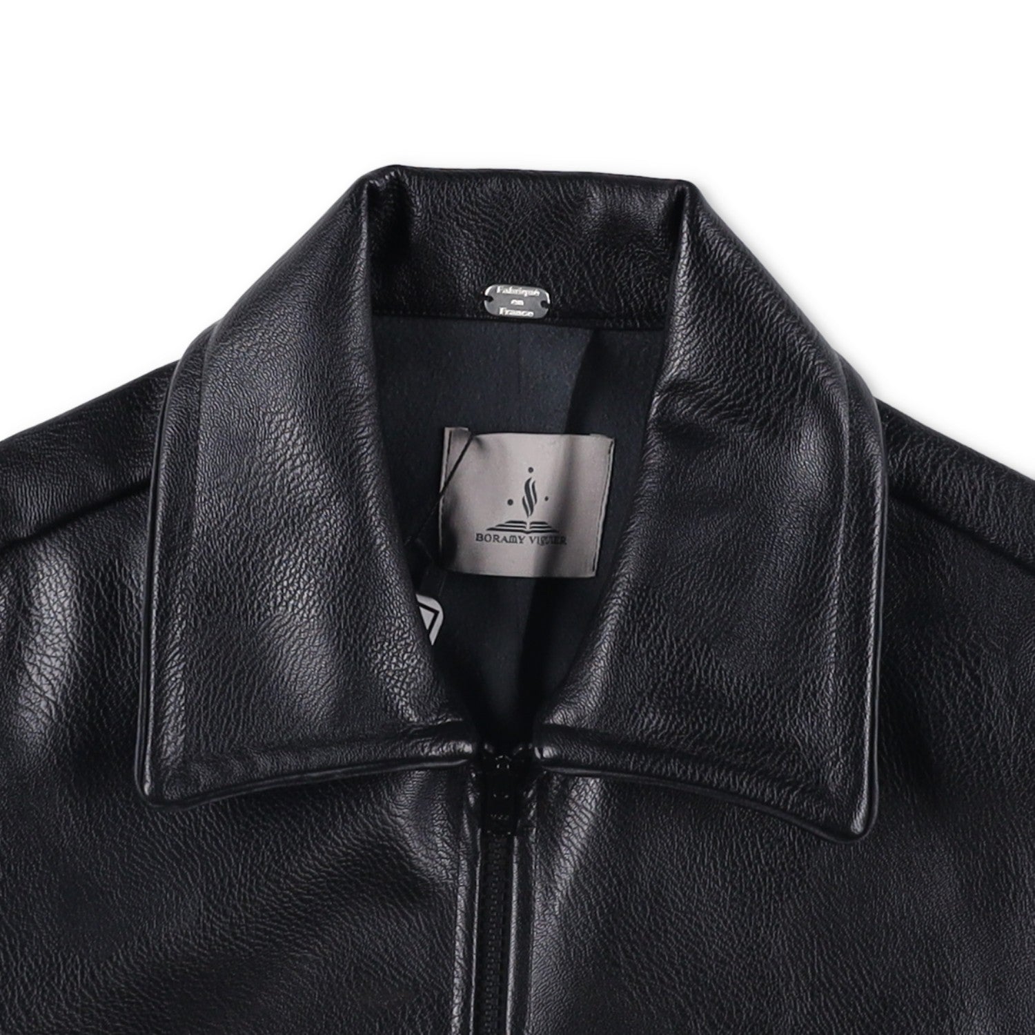 BORAMY VIGIEUR Faux Leather Full Zip Mens Biker Jacket Size Medium RRP500 — View 8