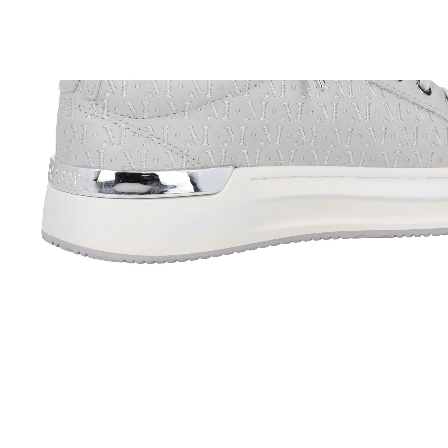 MALLET Mens Trainers Grey Leather Low Top Lace Up White Sole UK 6 RRP 185 — View 10