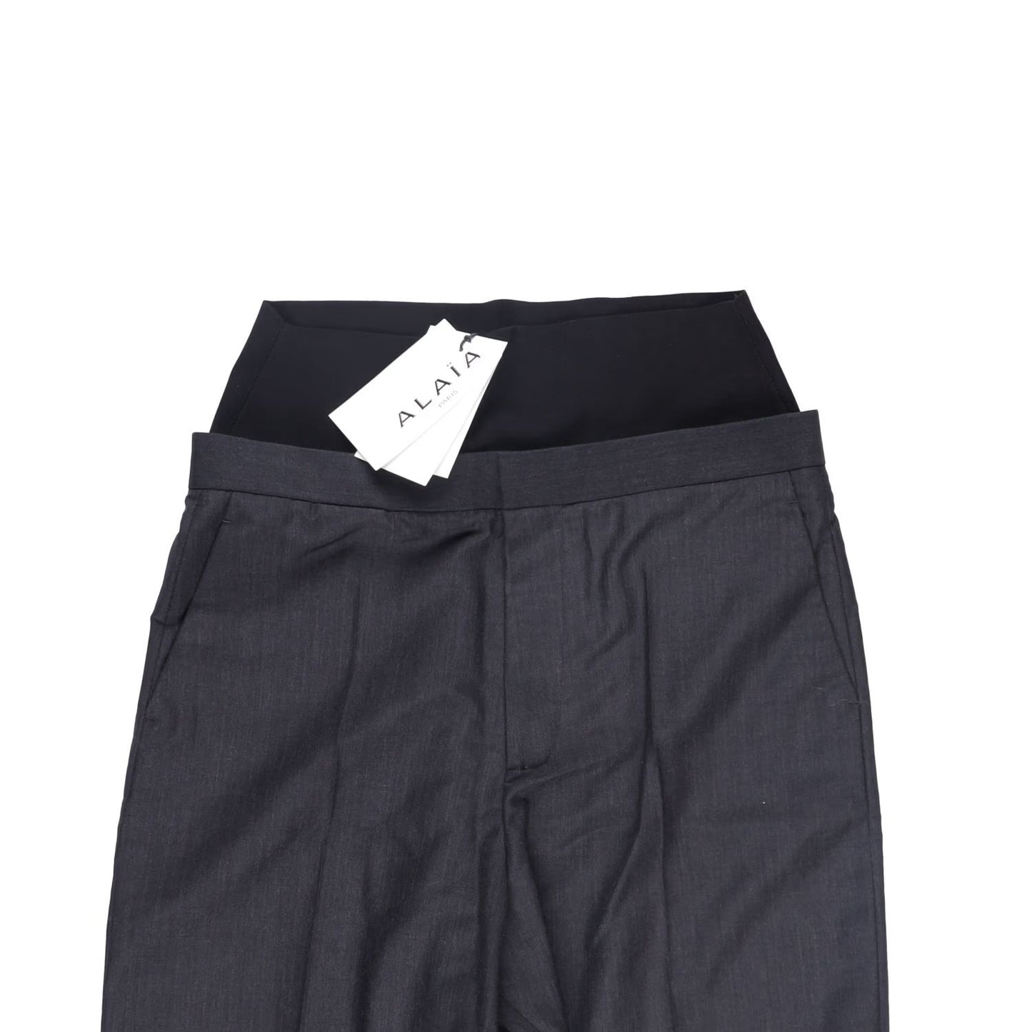 ALAIA Womens Alaia Knit Band Pants Wide Leg Trousers Black Size 42 RRP 1706.8 — View 9