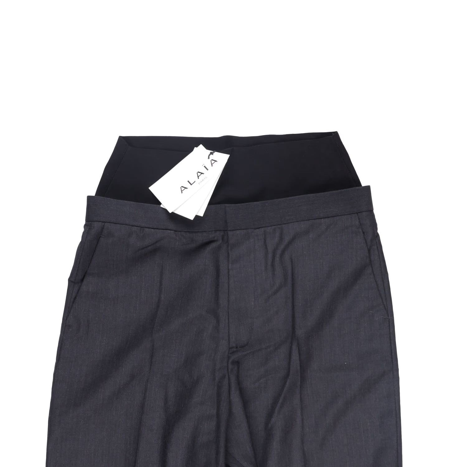 ALAIA Womens Alaia Knit Band Pants Wide Leg Trousers Black Size 42 RRP 1706.8 — View 9