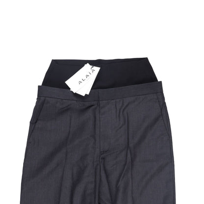 ALAIA Womens Alaia Knit Band Pants Wide Leg Trousers Black Size 42 RRP 1706.8 — View 9