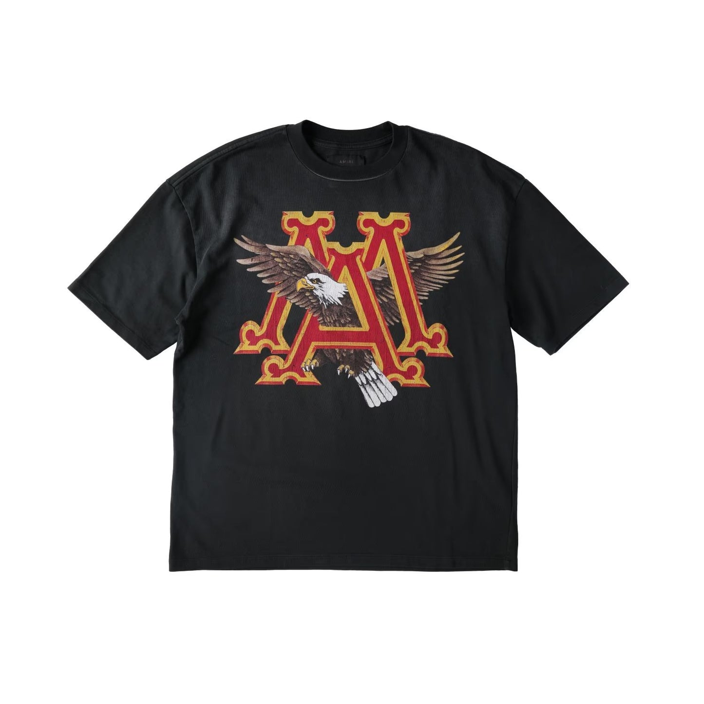 AMIRI Mens Vintage Ma Eagle Print Oversized Short Sleeve T-Shirt Black S RRP 690 — View 2