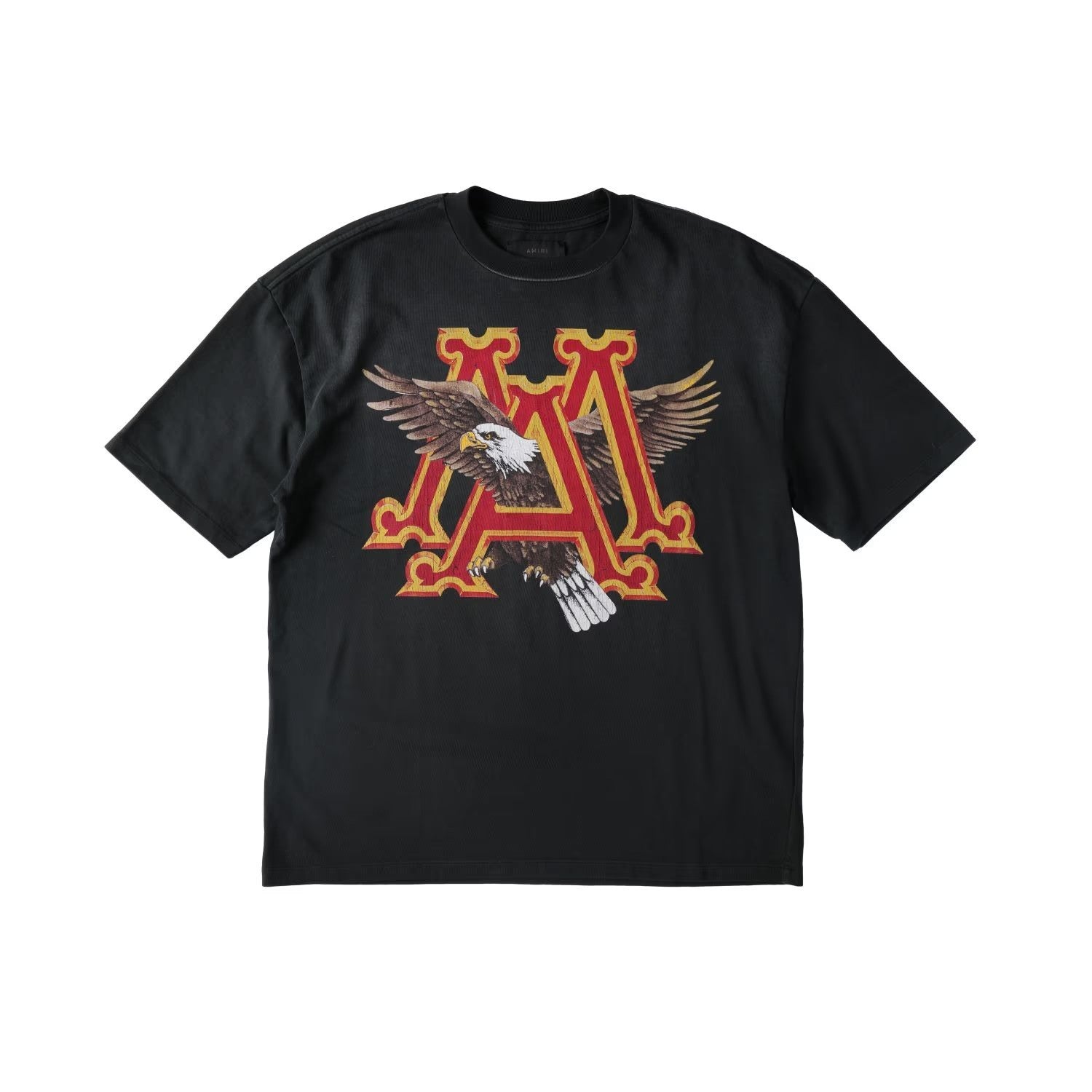 AMIRI Mens Vintage Ma Eagle Print Oversized Short Sleeve T-Shirt Black S RRP 690 — View 2