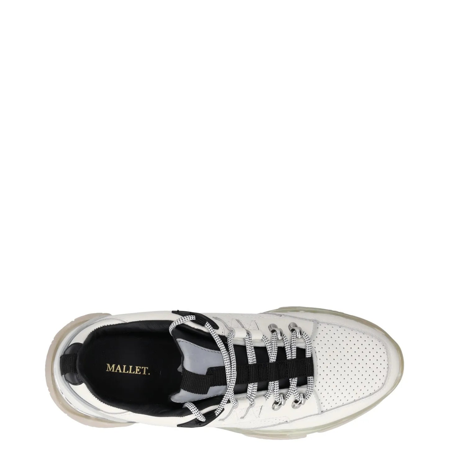 MALLET Mens Trainers White Leather Low Top Lace Up Sneakers UK 7 RRP 185 — View 7
