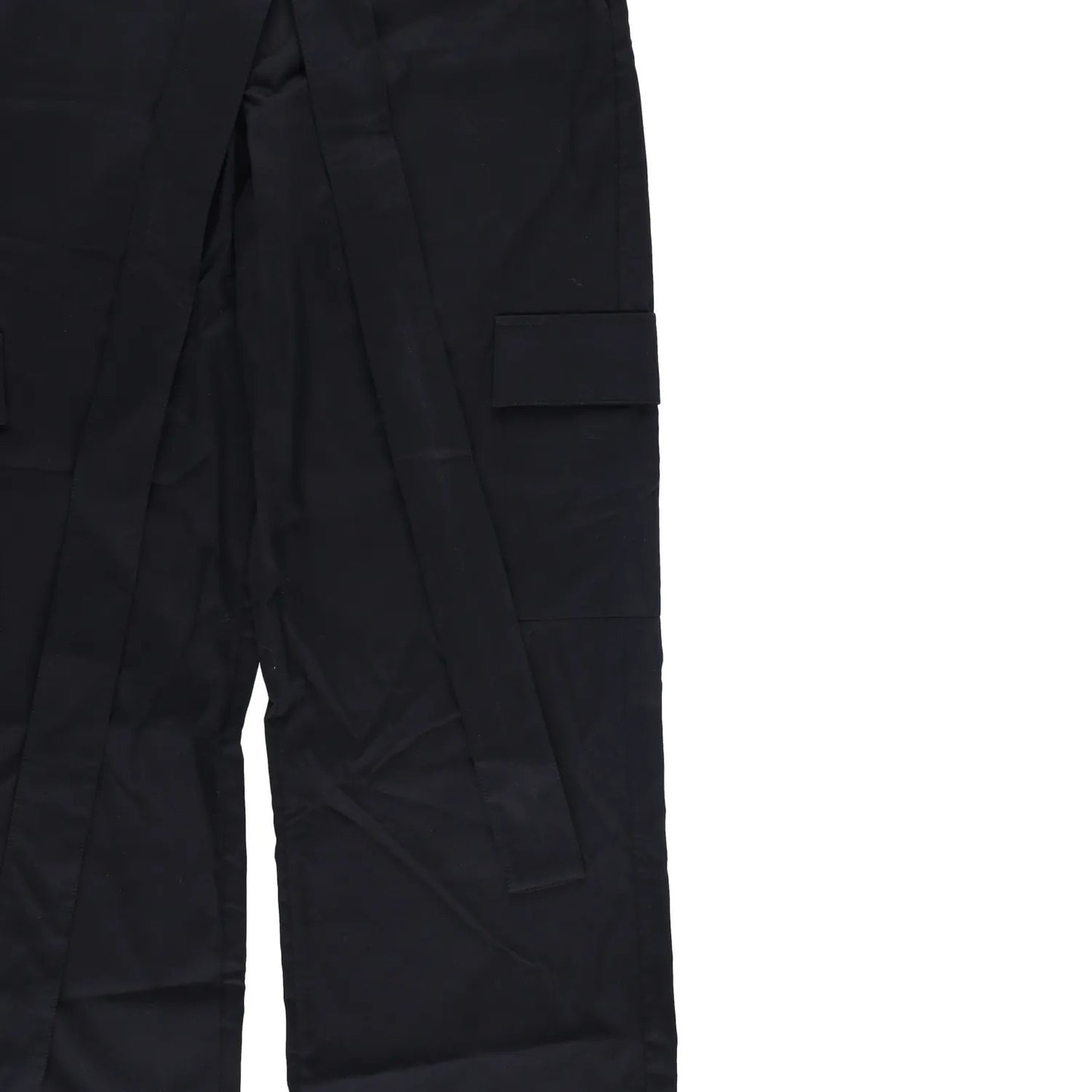 JADE CROPPER Womens Wrap Belt Cargo Trousers Black High Rise Wide Leg XS RRP 575 — View 8