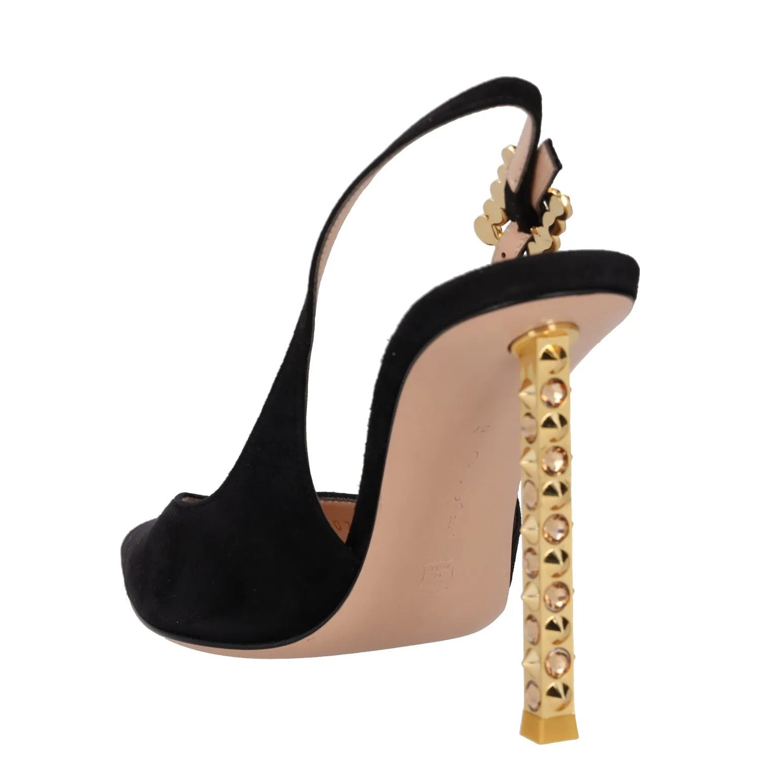 GIANVITO ROSSI Womens 105 High Heel Point Toe Slingback Pumps Black UK4 RRP 1095 — View 5