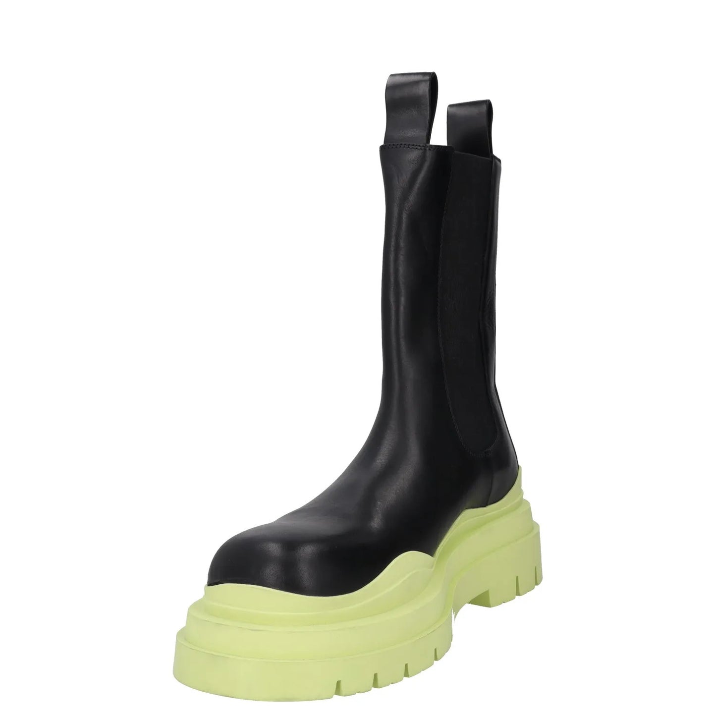 BOTTEGA VENETA Mens Chelsea Boots Black Yellow Leather High Ankle UK 11 RRP 1090 — View 3