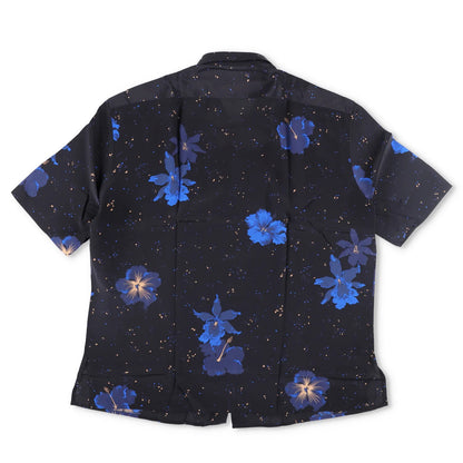 SAINT LAURENT Mens Shirt Silk Print Button-Up Black Short Sleeve Size 40 RRP 950 — View 10