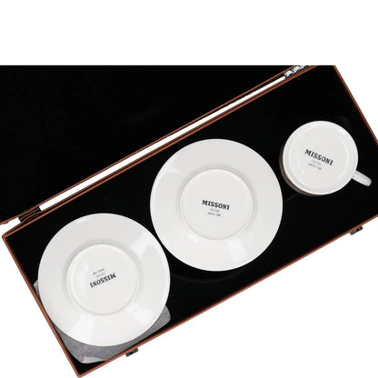 MISSONI TABLEWARE Zig Zag Jarris 148 Set Of 1 Tea Cup & Saucer Glossy OS RRP 231 — View 4