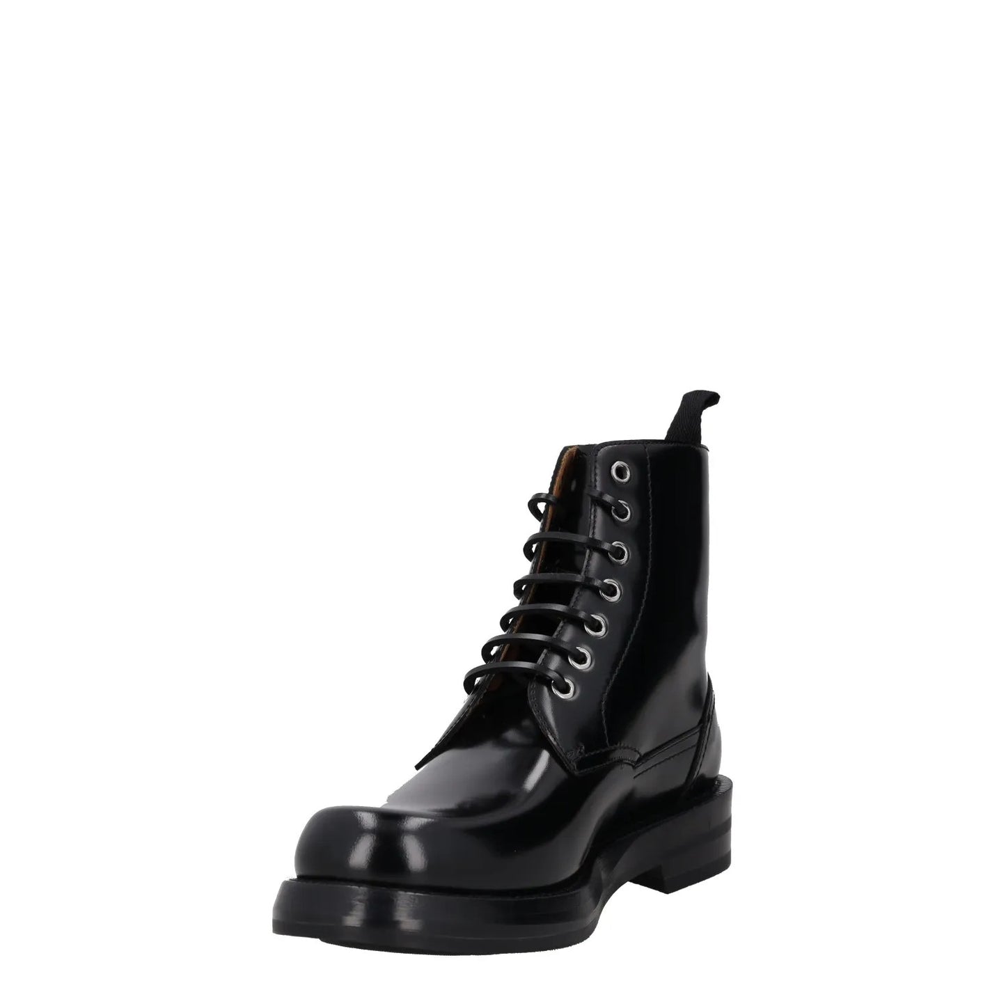 DIOR HOMME Mens Carlo Combat Boots Patent Leather Black Lace Up UK 12 RRP 1150 — View 3