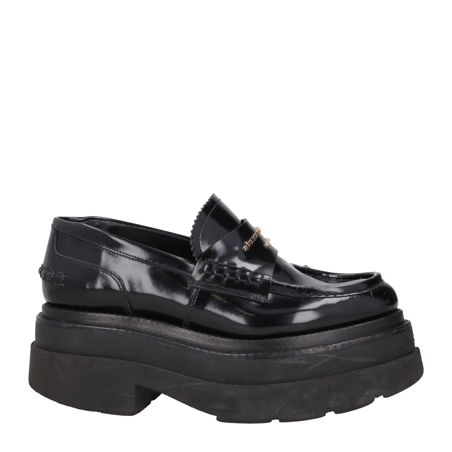 ALEXANDER WANG Womens Carter Platform Loafer Leather Black EU 36.5 RRP 575