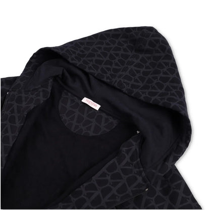 VALENTINO Mens Jersey Felpa Sweatshirt Full Zip Hooded Black Size L RRP 1550 — View 7