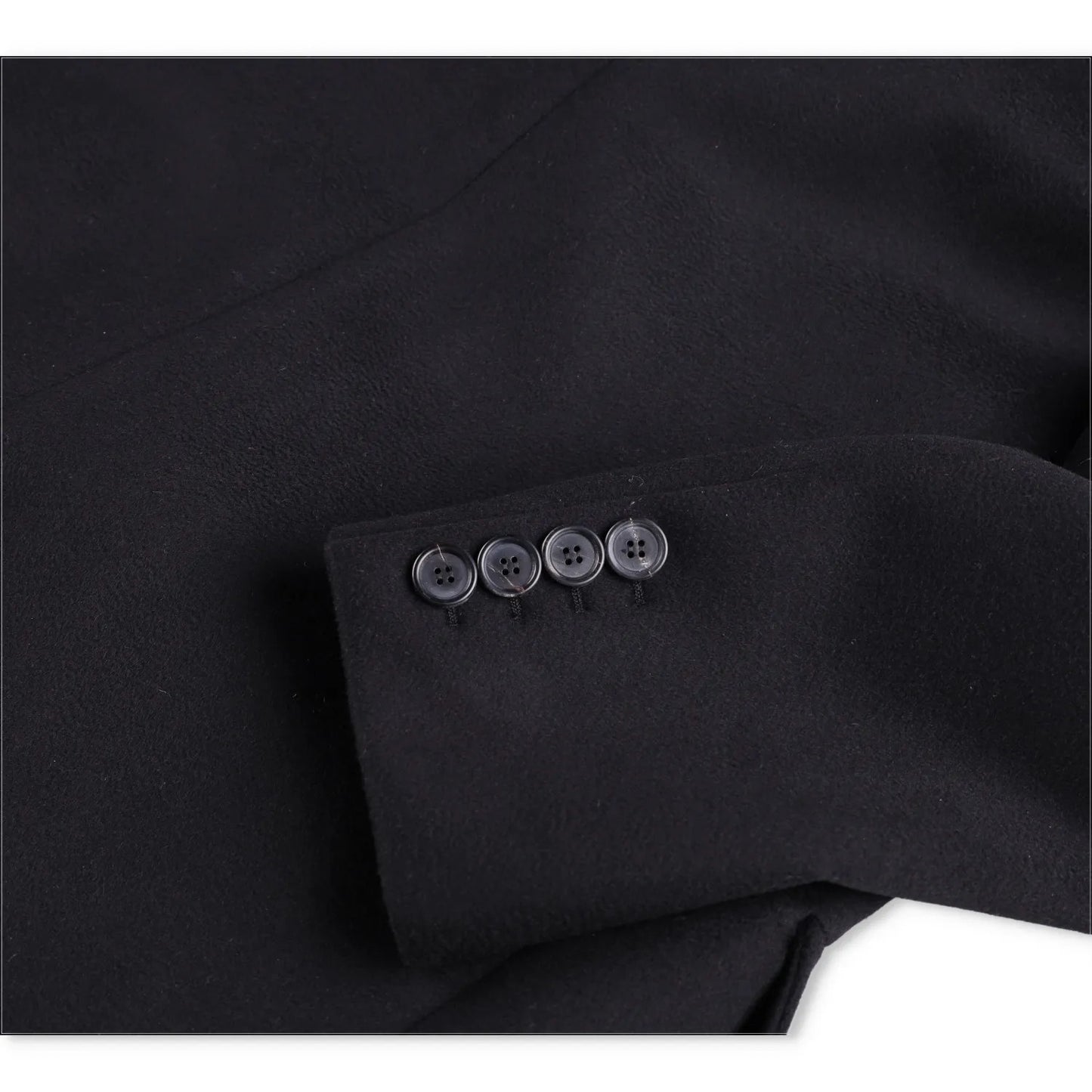 MIU MIU Men Velour Padded Soprabiti Overcoat Black Long Spread Collar 46 RRP4050 — View 7