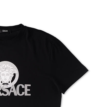 VERSACE Mens T-Shirt Compact Cotton Jersey Fabric + Two Color Print XL RRP 330 — View 7