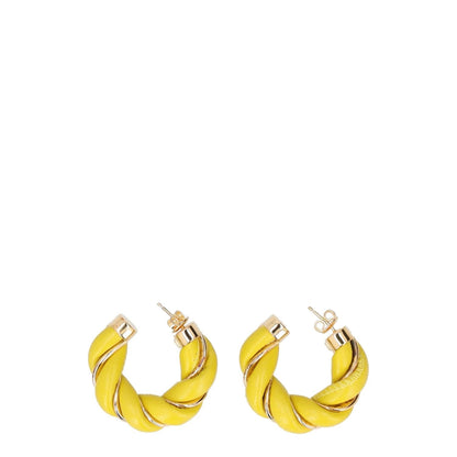BOTTEGA VENETA Womens Hoop Earrings Yellow Sterling Silver One Size RRP 450