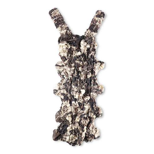 FEBEN Womens Cocktail Twist Mini Dress Brown Sleeveless Strappy Size L RRP 525