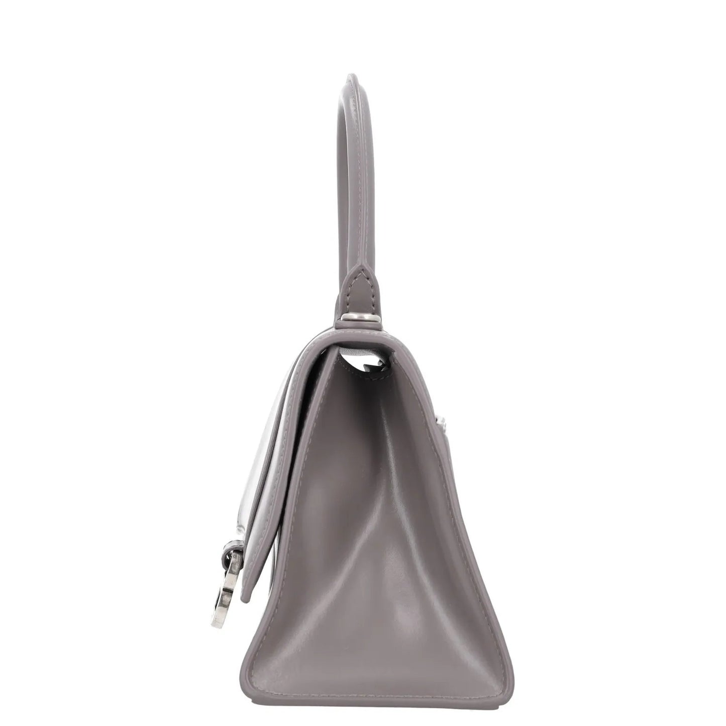 BALENCIAGA Womens Top Handle Bag Grey Leather Handbag Size Small RRP 2090 — View 2