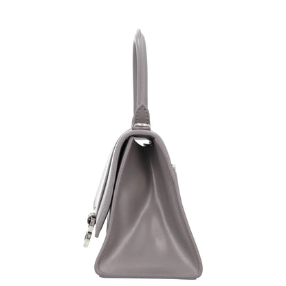 BALENCIAGA Womens Top Handle Bag Grey Leather Handbag Size Small RRP 2090 — View 2