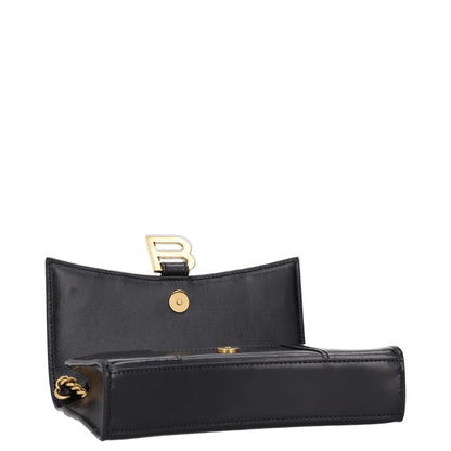 BALENCIAGA Womens Shoulder Bag Black Leather Gold Hardware Size XS RRP 1250 — View 6