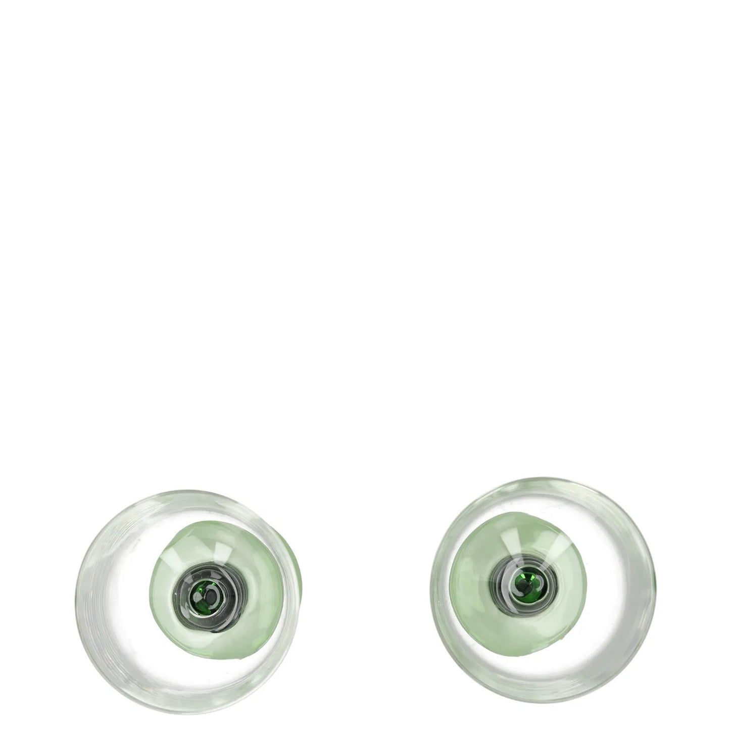 MAISON BALZAC Wine Glasses Glass Clear Green Stem Two Piece One Size RRP 50 — View 6