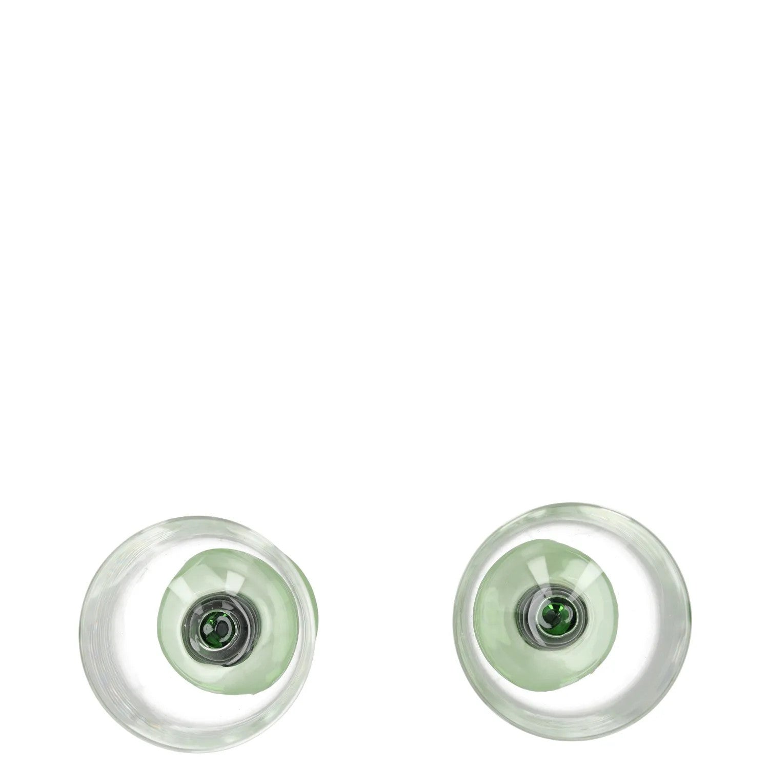 MAISON BALZAC Wine Glasses Glass Clear Green Stem Two Piece One Size RRP 50 — View 6