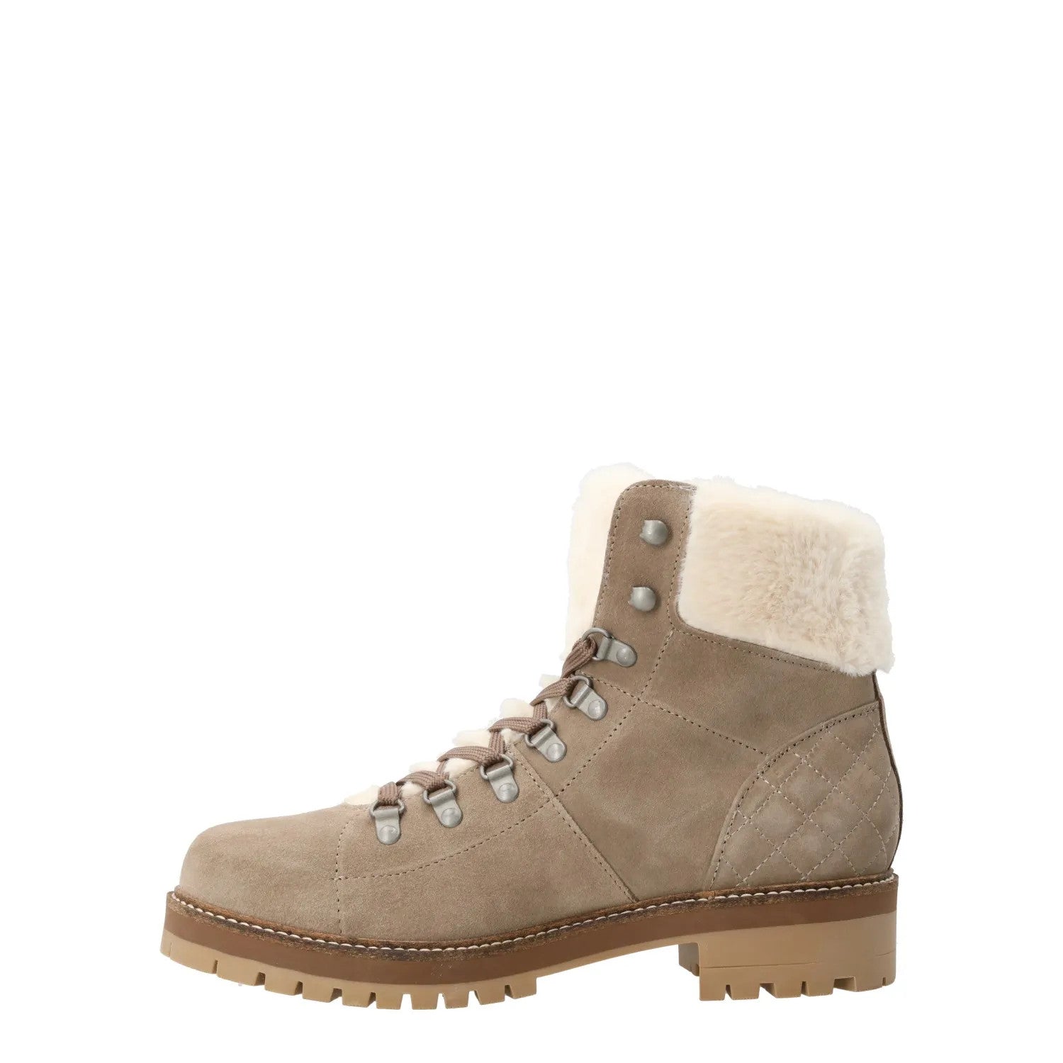 BARBOUR Womens Lula Ankle Boots Brown Suede Casual Taupe Fur Detail UK 3 RRP 139 — View 5