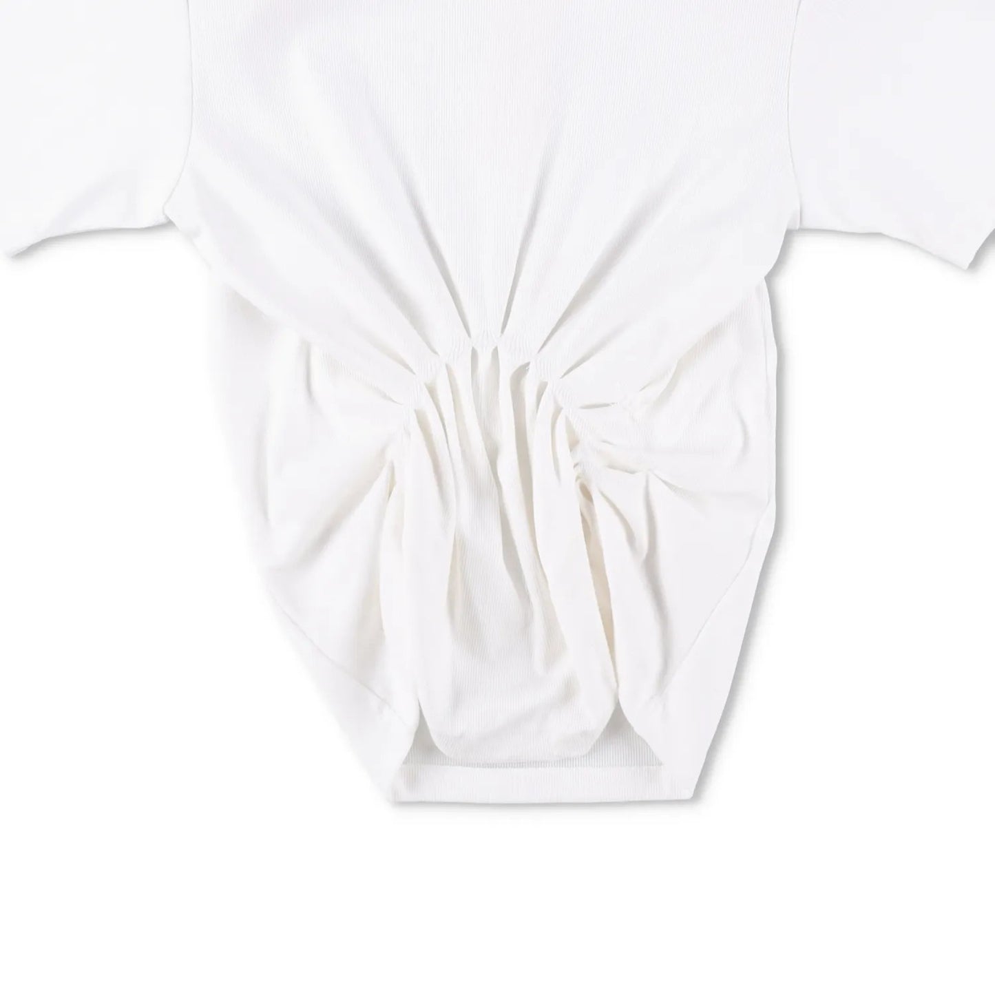 MAGDA BUTRYM Womens Re25 T-Shirt 01 Ruffle Short Sleeve Crop White 34 RRP 330 — View 7