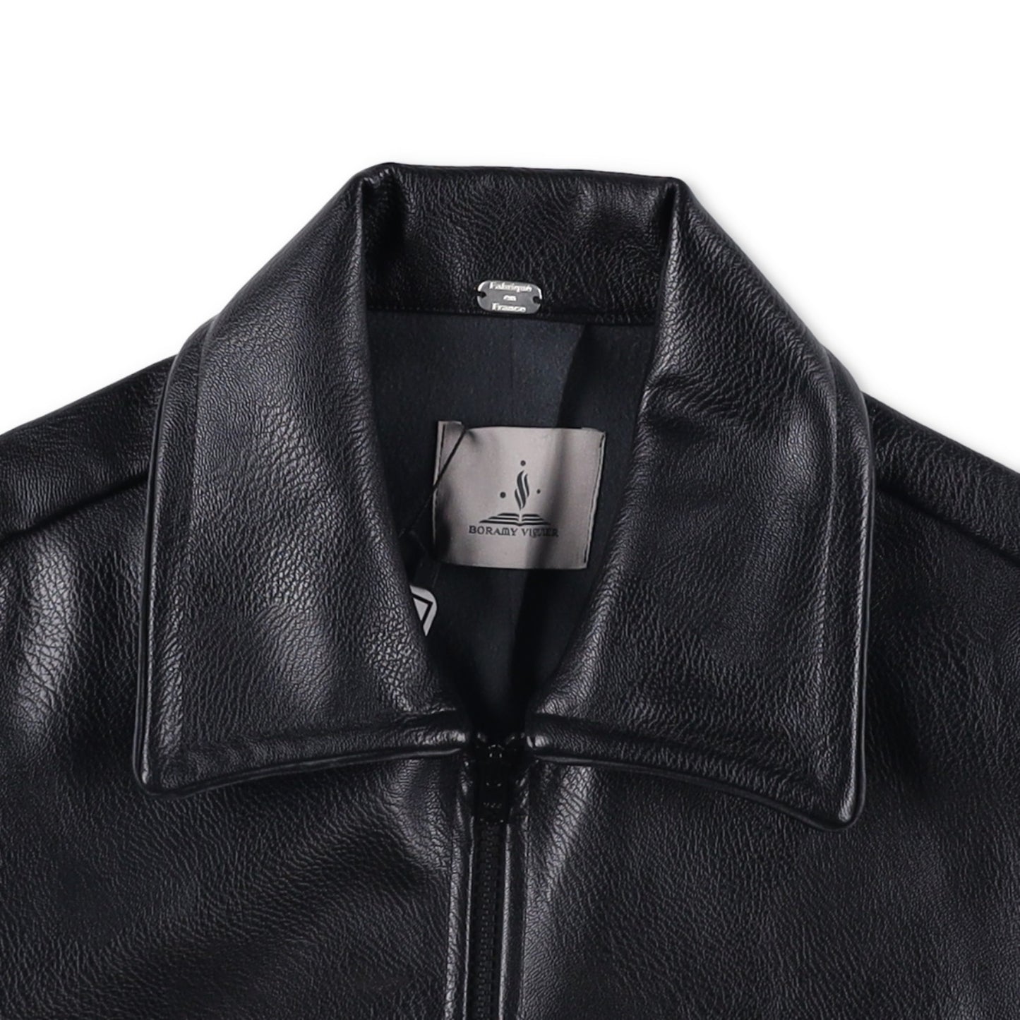 BORAMY VIGIEUR Faux Leather Full Zip Mens Biker Jacket Size Small RRP500 — View 8