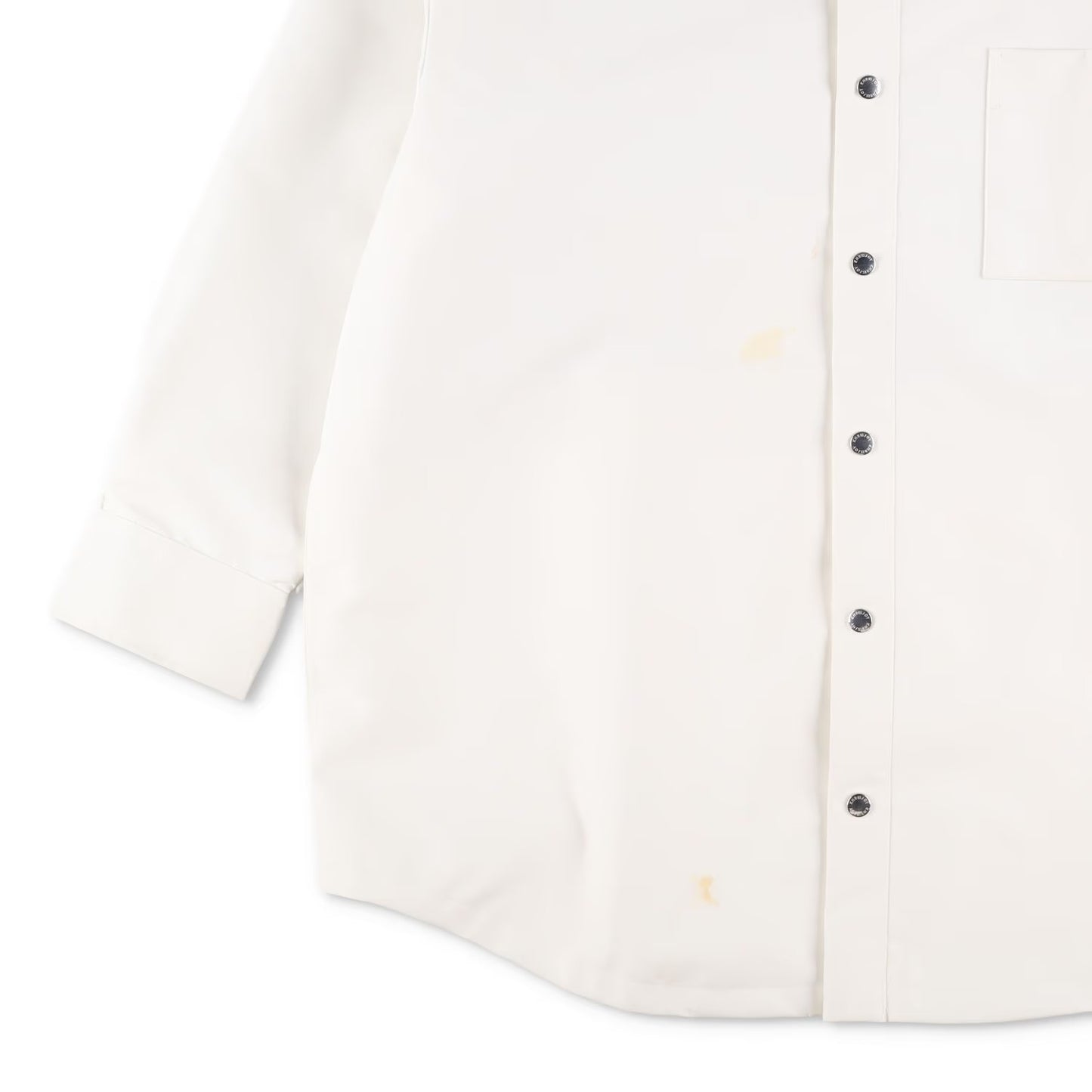 KHRISJOY Womens Oversized Boyfriend Shirt Back Logo Relaxed White Size 2 RRP 605 — View 3