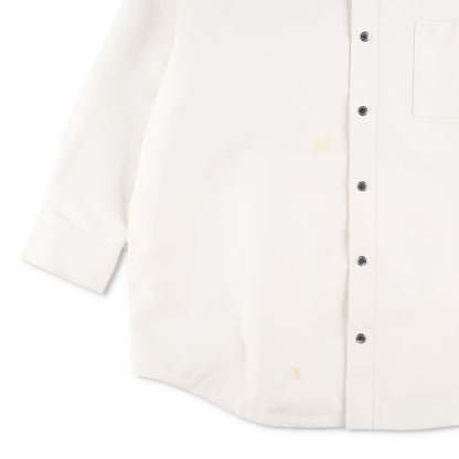 KHRISJOY Womens Oversized Boyfriend Shirt Back Logo Relaxed White Size 2 RRP 605 — View 3