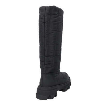 GIA COUTURE Womens Knee High Boot Black Fabric Flat Rubber Padded EU35 RRP500 — View 6