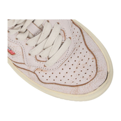 AUTRY Womens Medalist  Bicolour Pink Beige Leather Low Top Sneaker EU 35 RRP 215 — View 9