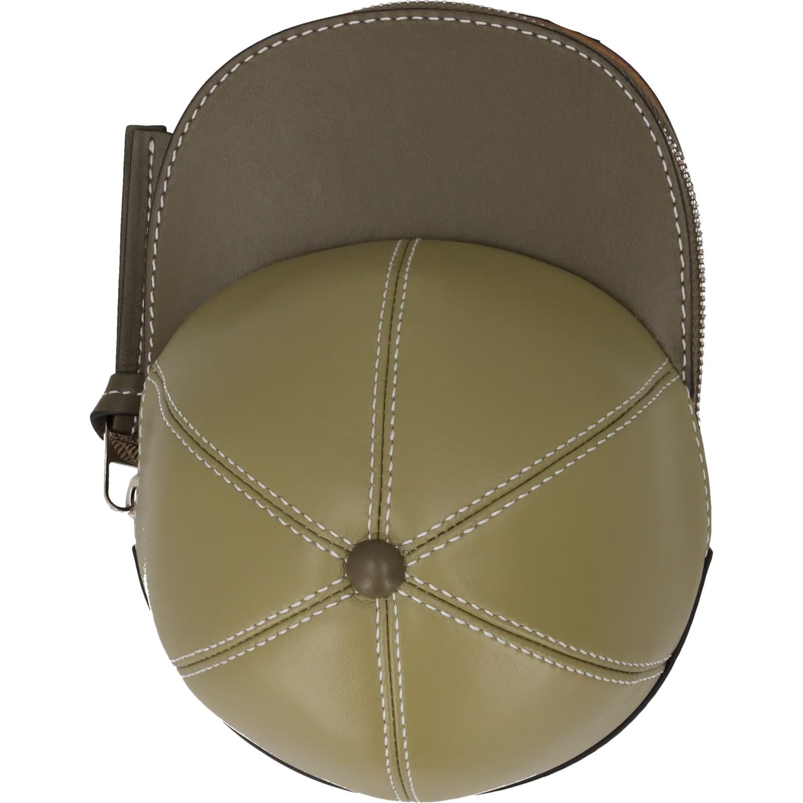 J.W. ANDERSON Womens Midi Cap Crossbody Bag Leather Olive Green Size M RRP 490