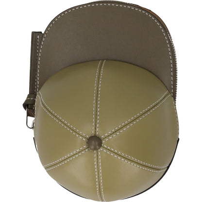 J.W. ANDERSON Womens Midi Cap Crossbody Bag Leather Olive Green Size M RRP 490