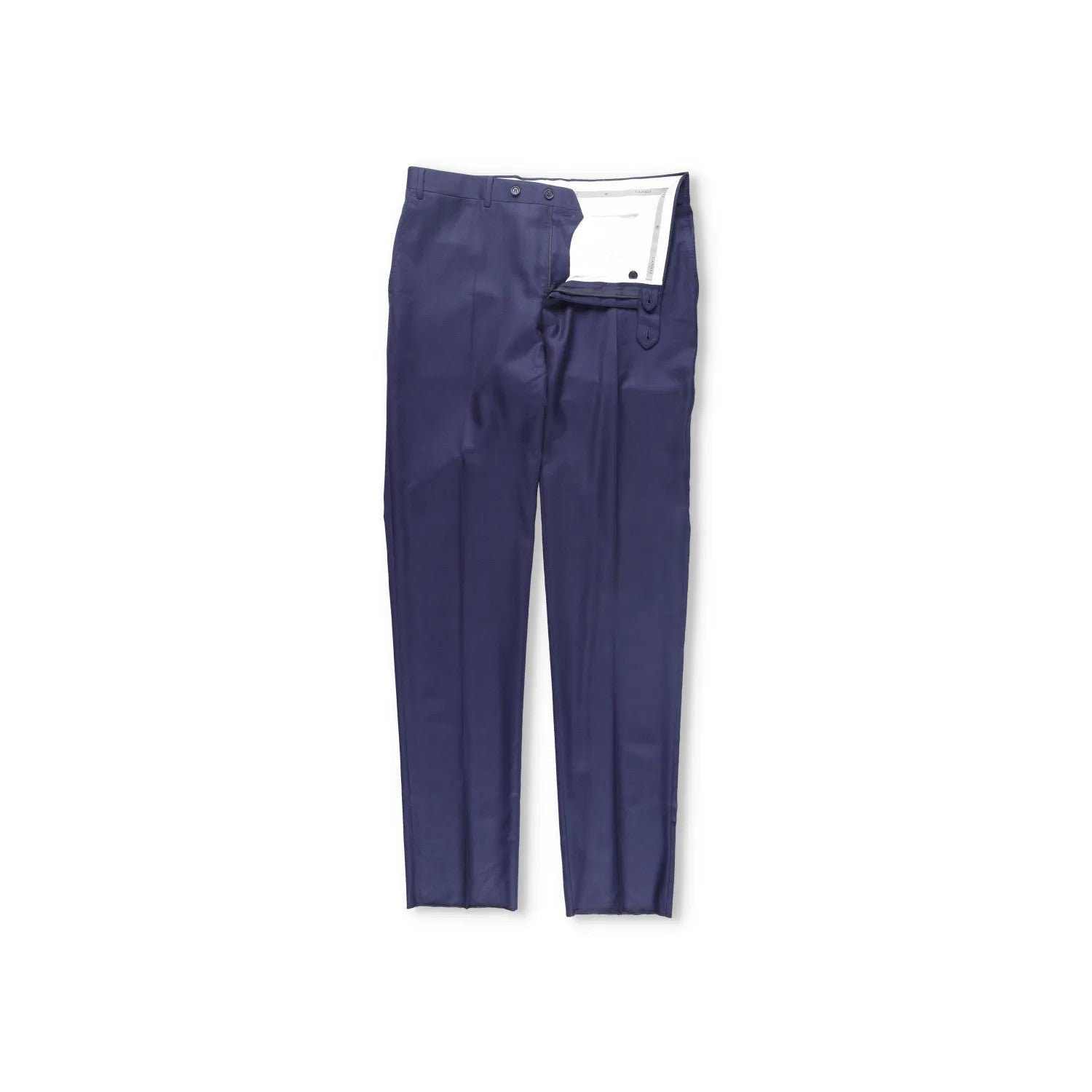 CANALI Mens Chino Trousers Wool Blue Pleated Slash Pockets Size 6 R RRP 250 — View 5