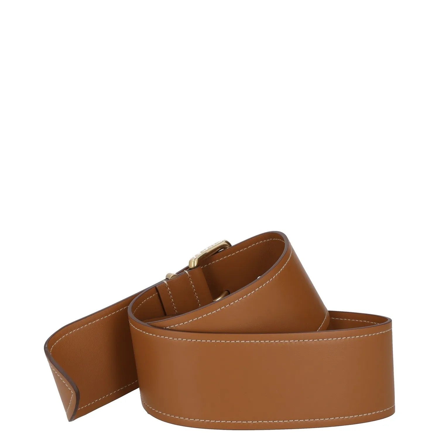 MIU MIU Womens Waist Belt 6Cm Wide Calf Leather Brown Gold Hardware 75 RRP 535 — View 5