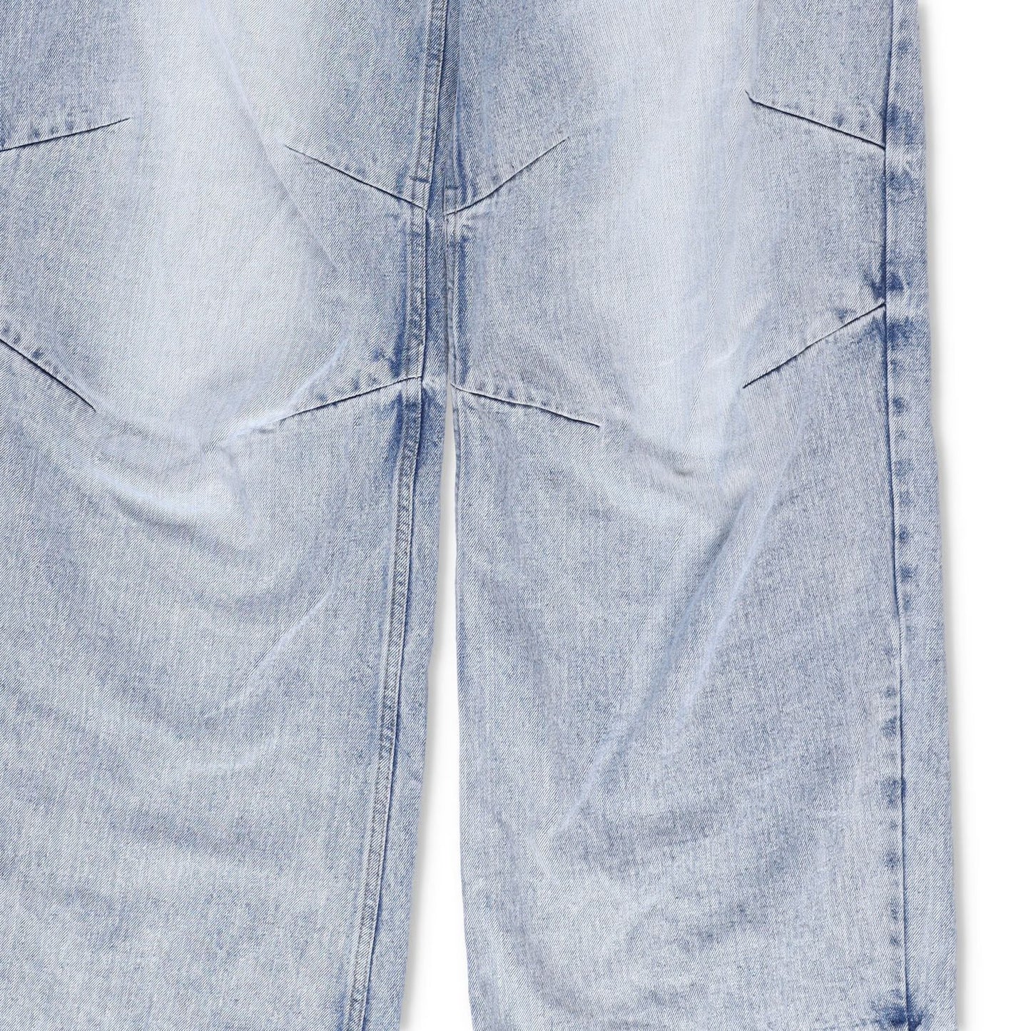WE11 DONE Womens Sky Wire Detail Denim Pants Relaxed Fit High Rise Blue M RRP795 — View 4